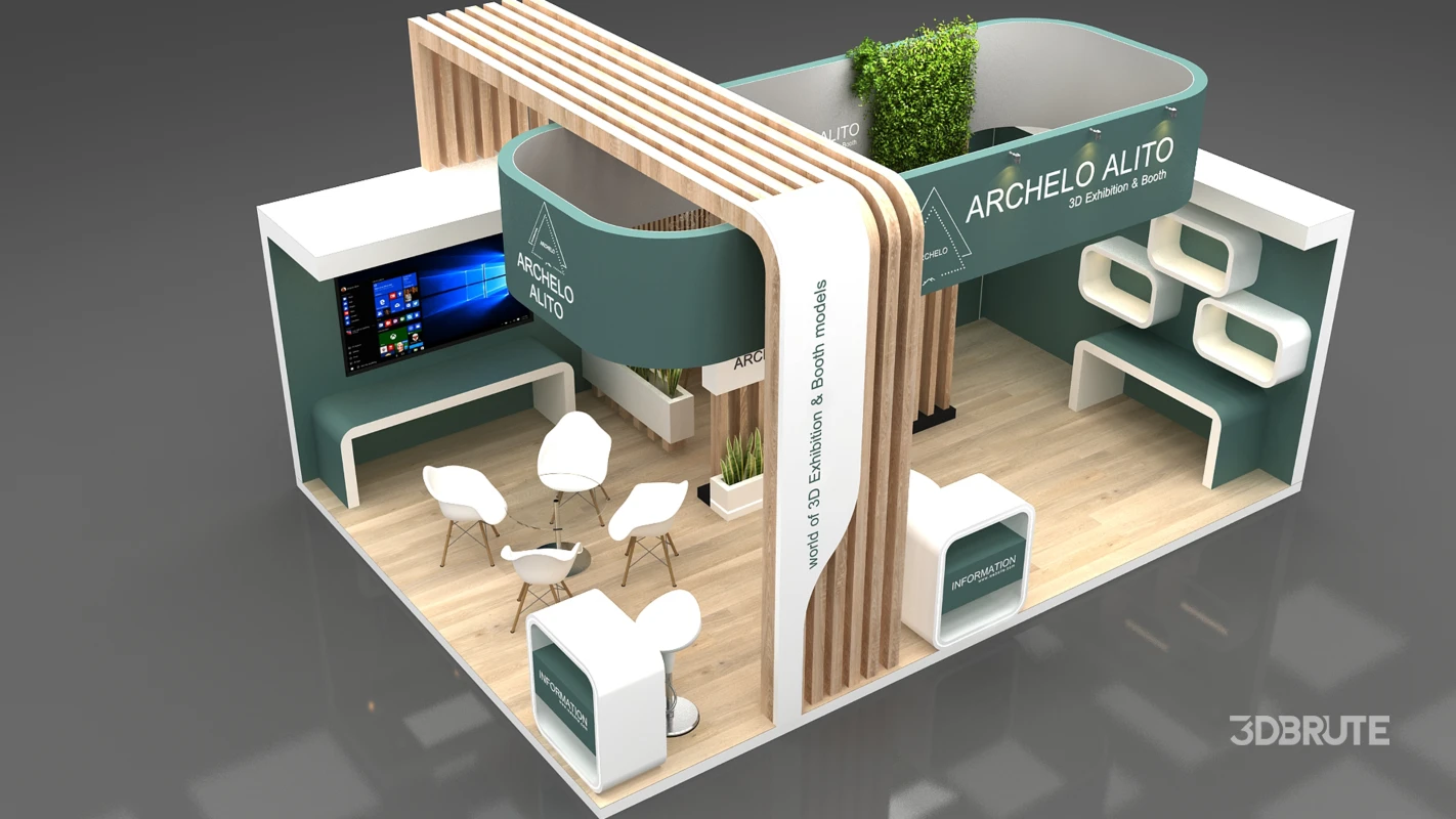 minimal stall 3d model Image 6