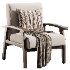 Modern Simple Style Solid Color Arm Chair - Thumbnail 1
