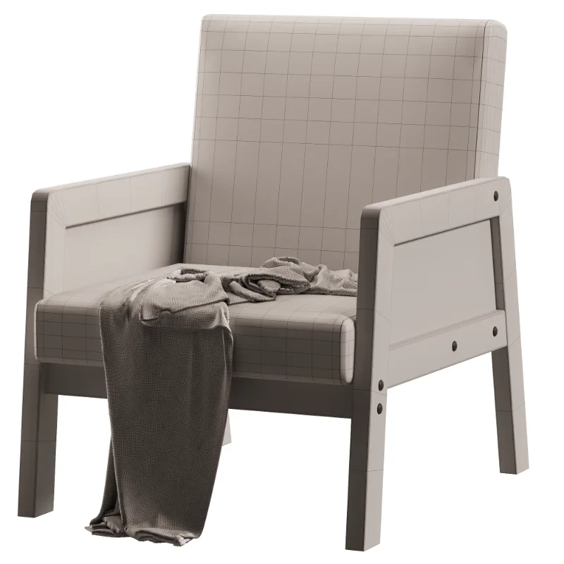 Scandinavian Wood Arm Chair Image 7