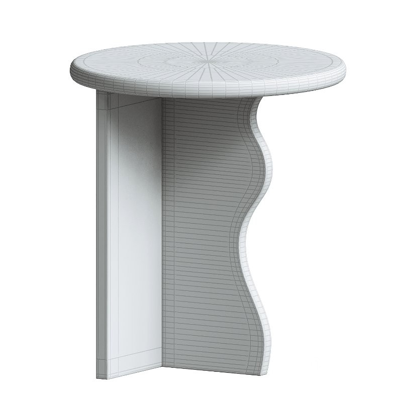 Ana Wave Side Table Limestone Image 2