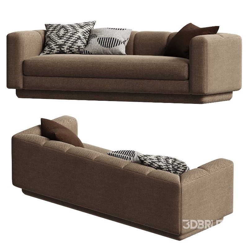 Yarrow Camel Woven Fabric Sofa Image 3