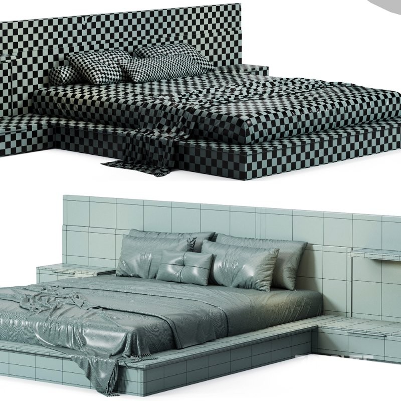 Lacquered Elegant Quality High_End Platform Bed Image 2