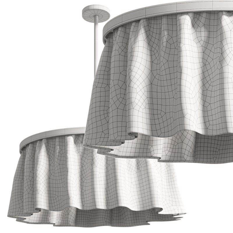 Camber Pendant Light,Fabric lampshade Image 1