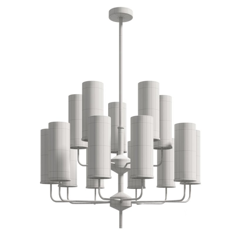 Hans Agne Glass Tube Chandelier Image 2