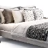 Altresha Gray Linen Fabric Minimalist Floating Bed - Thumbnail 4