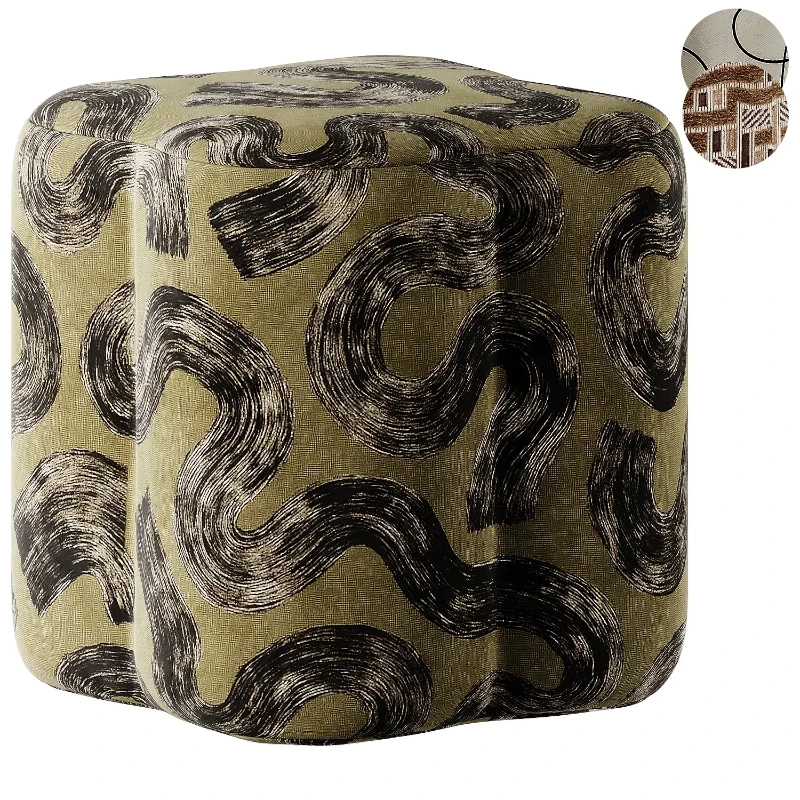 Quatrefoil 902540 Pouf Image 1