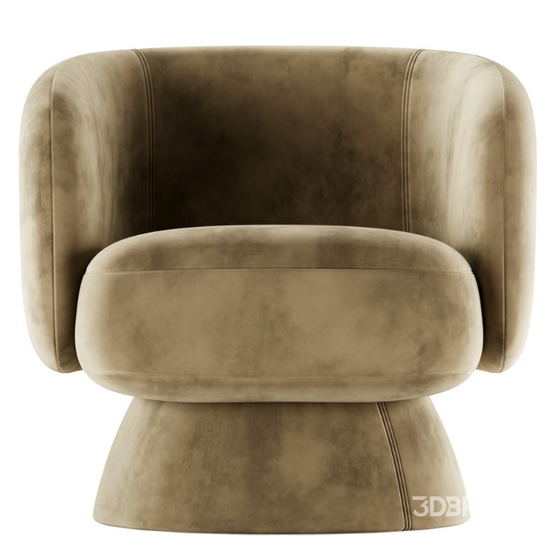 curved armchair Image 3