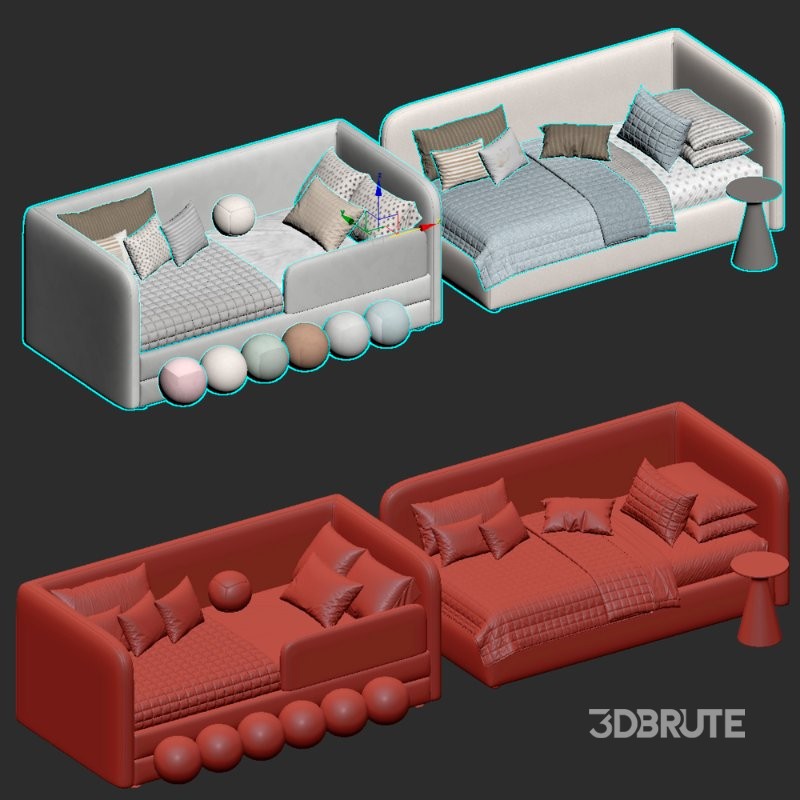 Children’s soft sofa bed Velite Image 5