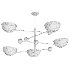 Karlson 5 Light Sputnik Modern Liner Chandelier - Thumbnail 3
