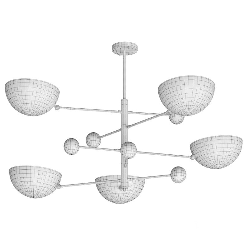 Karlson 5 Light Sputnik Modern Liner Chandelier Image 3