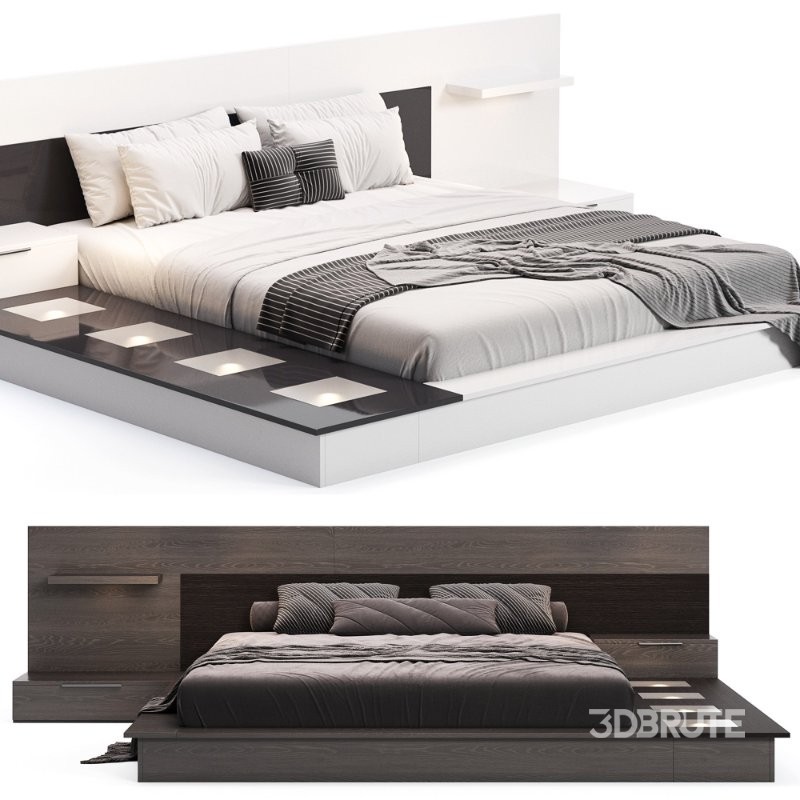 Lacquered Elegant Quality High_End Platform Bed Image 7