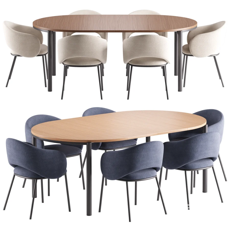 Maina Chair and Montuiri Extendable Table Image 1