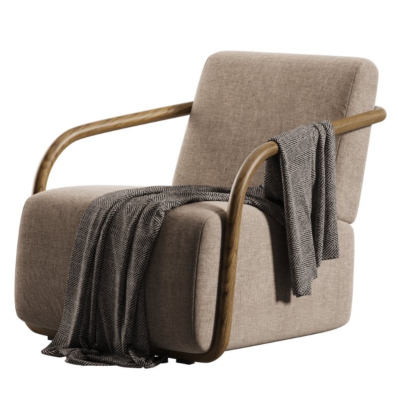 Modish Wood Armchair Image 5