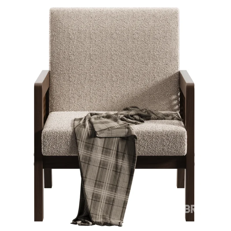 Scandinavian Wood Arm Chair Image 2