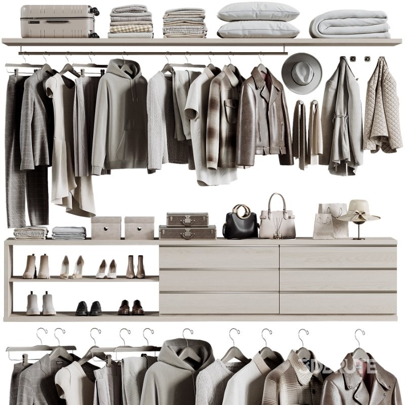Minimal Luxury Wardrobe Display – Clothing, Shoes and Accessories 07 Image 2