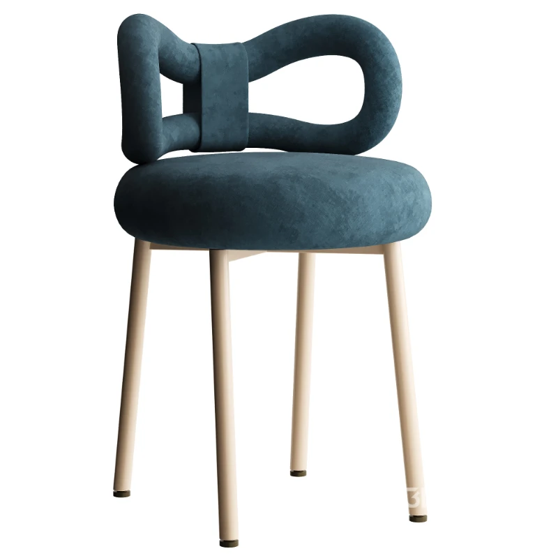 Claire White Boucle Chair Image 3