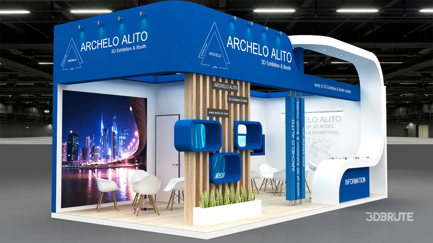 Exhibition Booth 3D Model Image 6