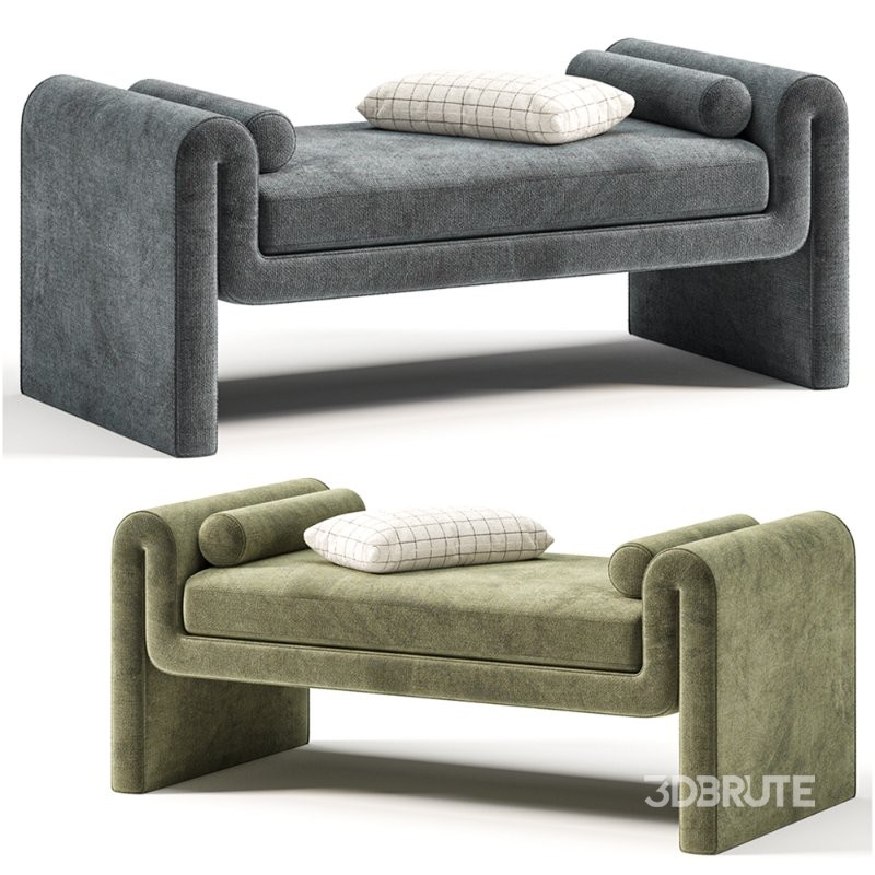 Button Tufted Ottoman for Living Room, Entryway, by Wayfair Image 3