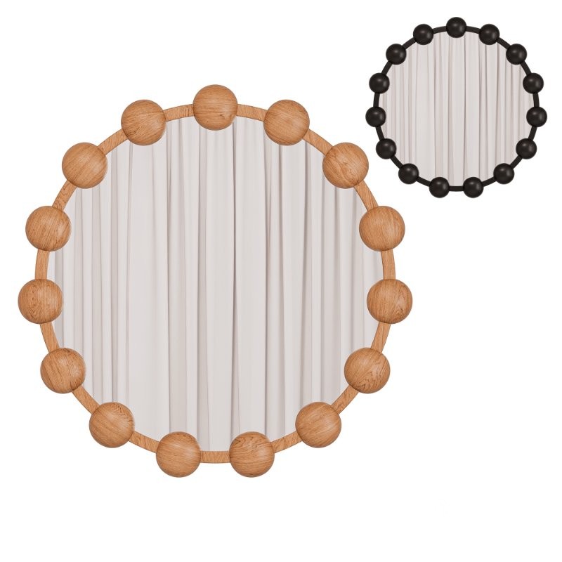 Pinto Acacia Round Mirror 08 Image 1