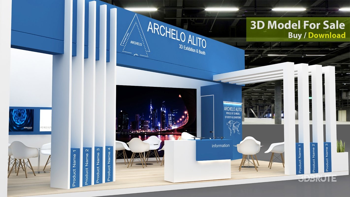 3D Exhibition Booth Model Image 1