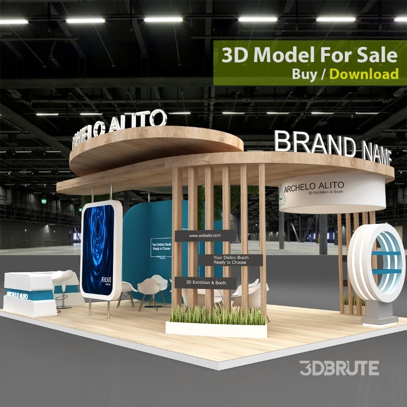 modern exhibition 3d booth Image 2