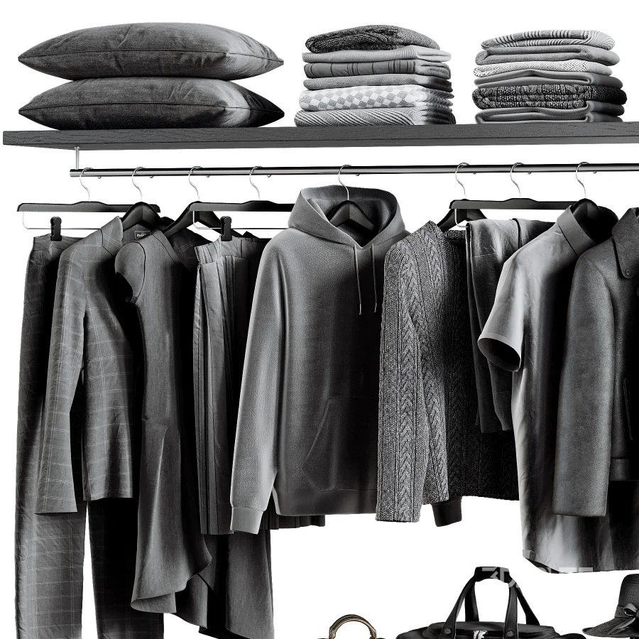 Minimal Luxury Wardrobe Display – Clothing, Shoes and Accessories 08 Image 2