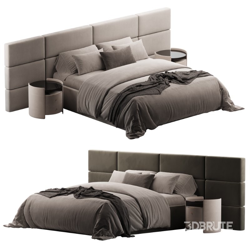 William Bed Gray Image 1