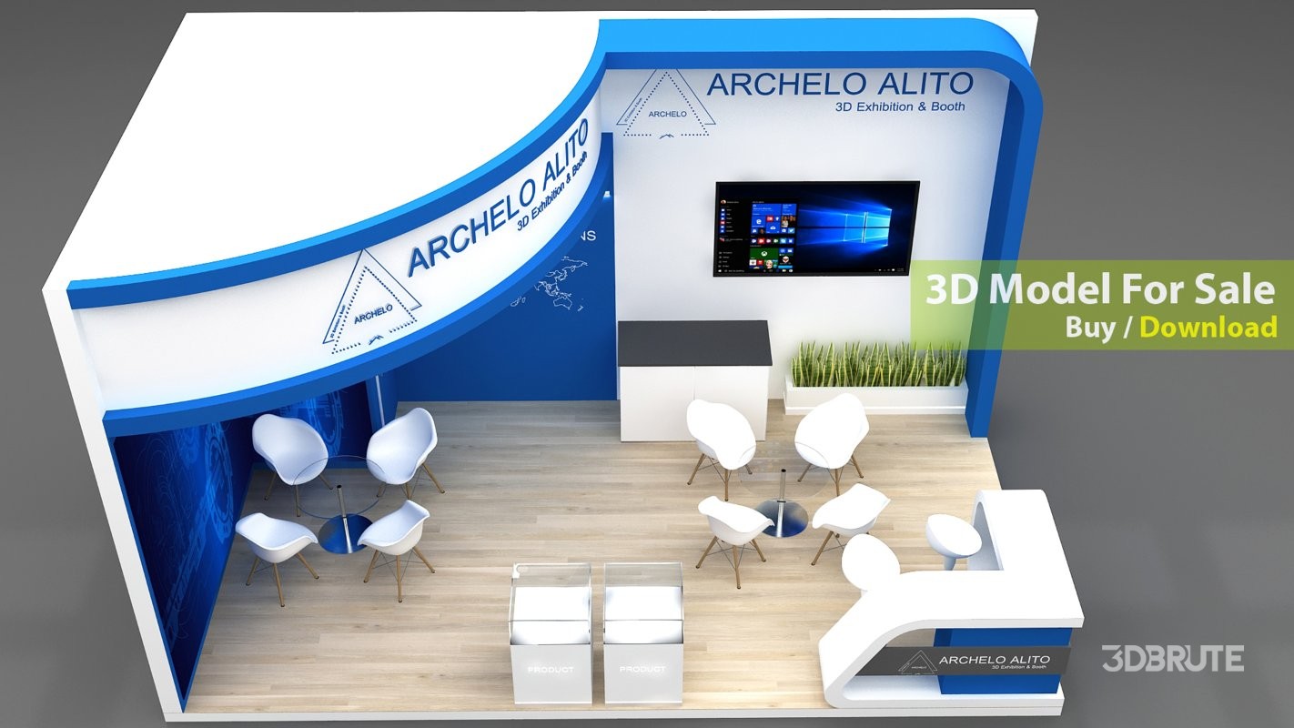 stall booth 3d Image 3