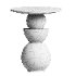 Sphere Accent Table Sculptural Ecomix Pedestal Side Table - Thumbnail 1