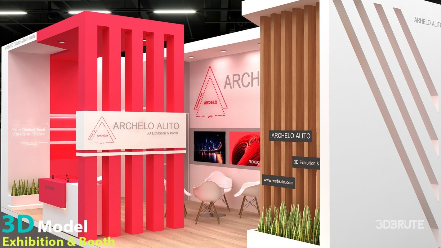 Exhibition Booth 3D Model Image 6