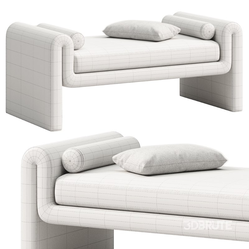 Button Tufted Ottoman for Living Room, Entryway, by Wayfair Image 2