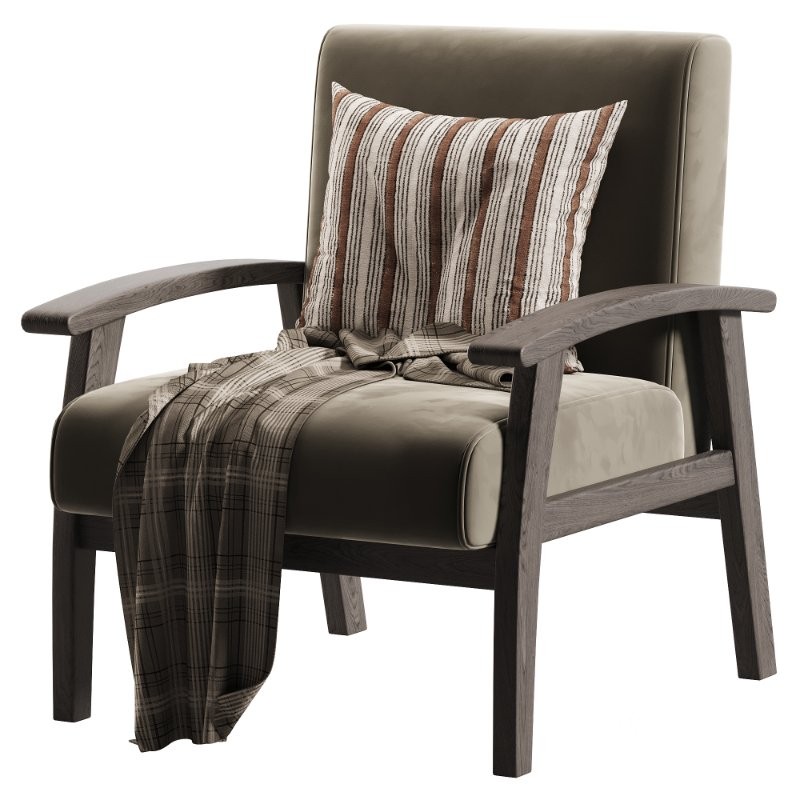 Modern Simple Style Solid Color Arm Chair Image 5