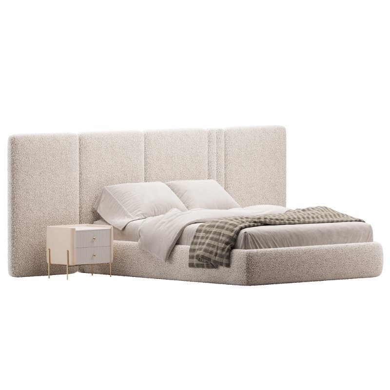 Clerigos Beige Double Bed Image 3