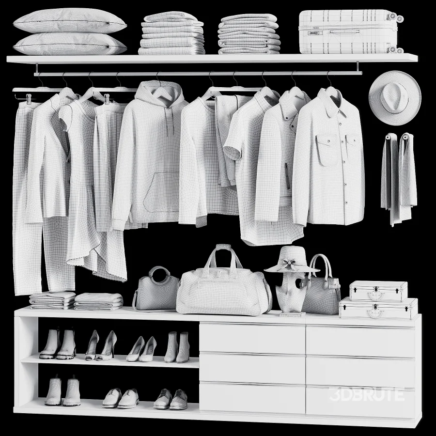 Minimal Luxury Wardrobe Display – Clothing, Shoes and Accessories 08 Image 6