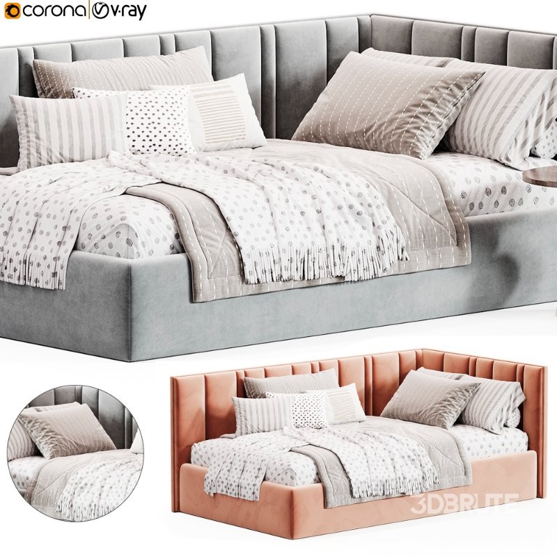 Corner bed Vertical Design Image 1