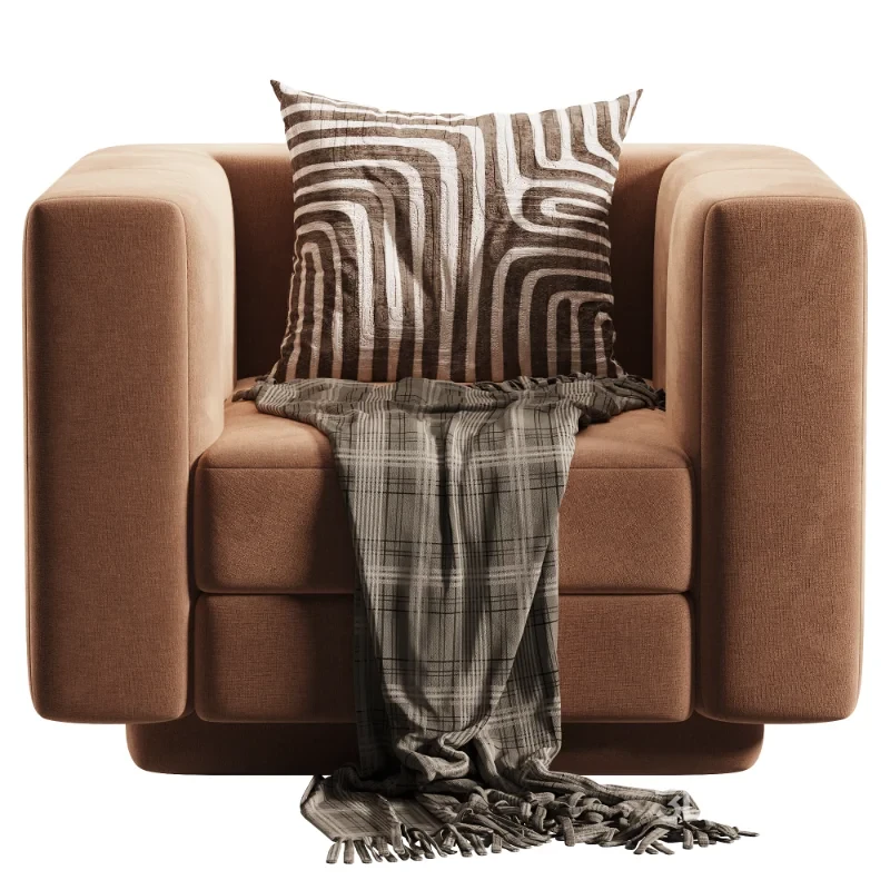 Yarrow Camel Woven Fabric Swivel Chair Image 2