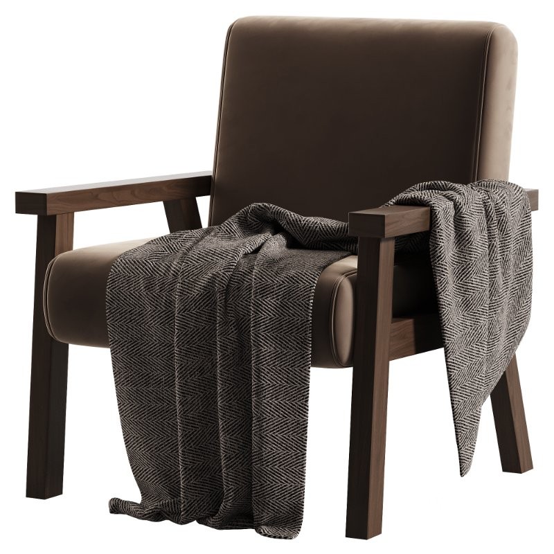 Simple Solid Color Armchair Image 4