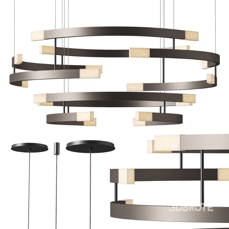 Trace Circular Halo Chandelier By CTO Lighting Image 3