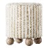 avito Striped pouf with round legs - Thumbnail 2