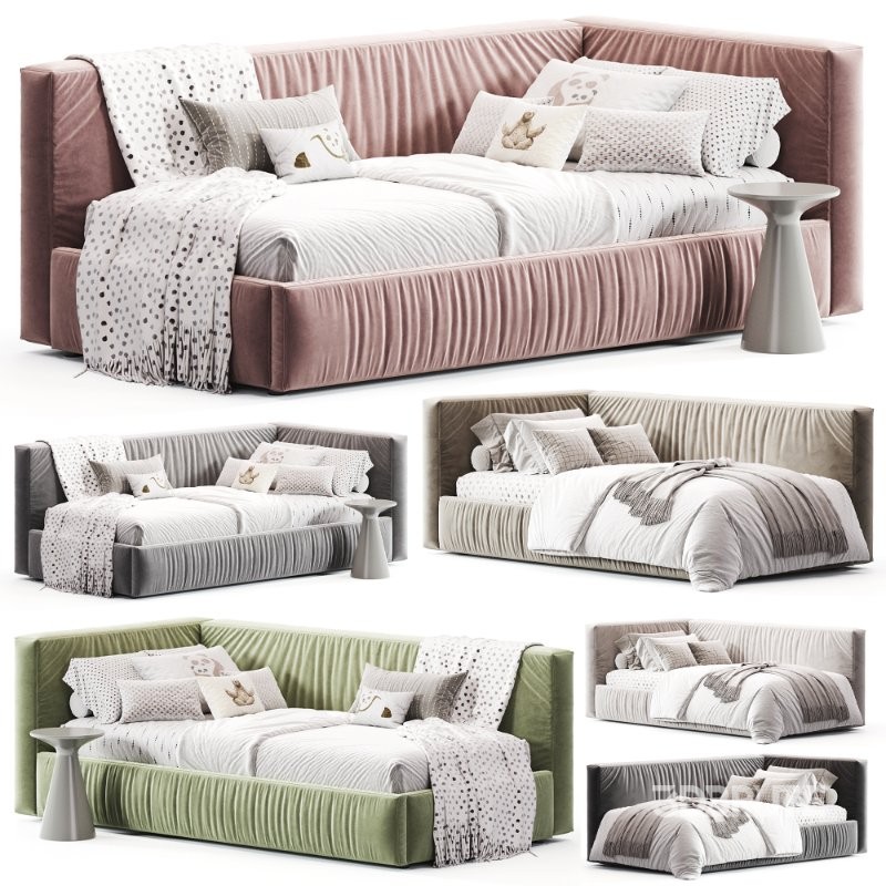 Corner Soft Bed MONA by Mamoony Image 2