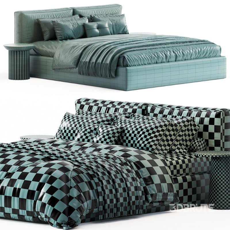 Foster Bed 180 Velvet Smoke By Image 7