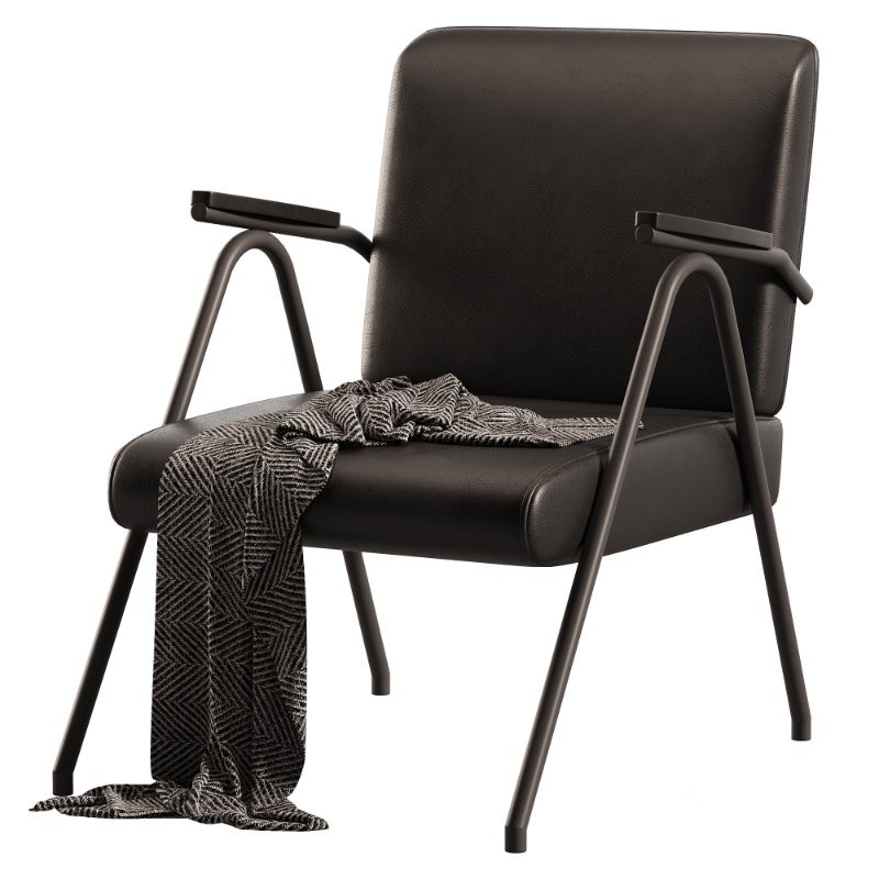 Simple Solid Color Arm Chair with Tight Back in Gray Image 3