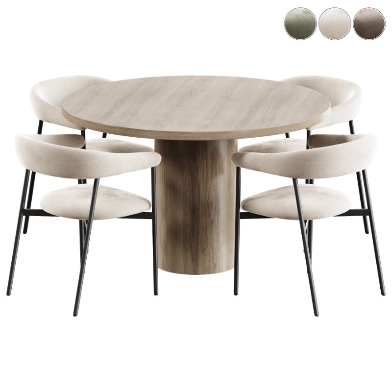 Toko Chair and Round Dining Table Image 4