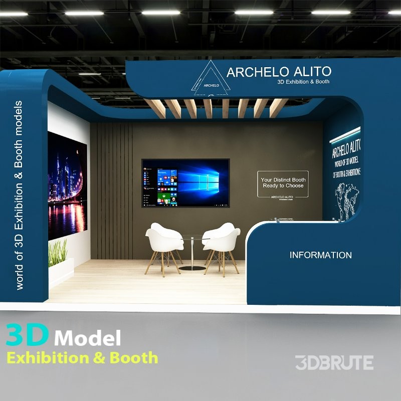 stall 3d model Image 3