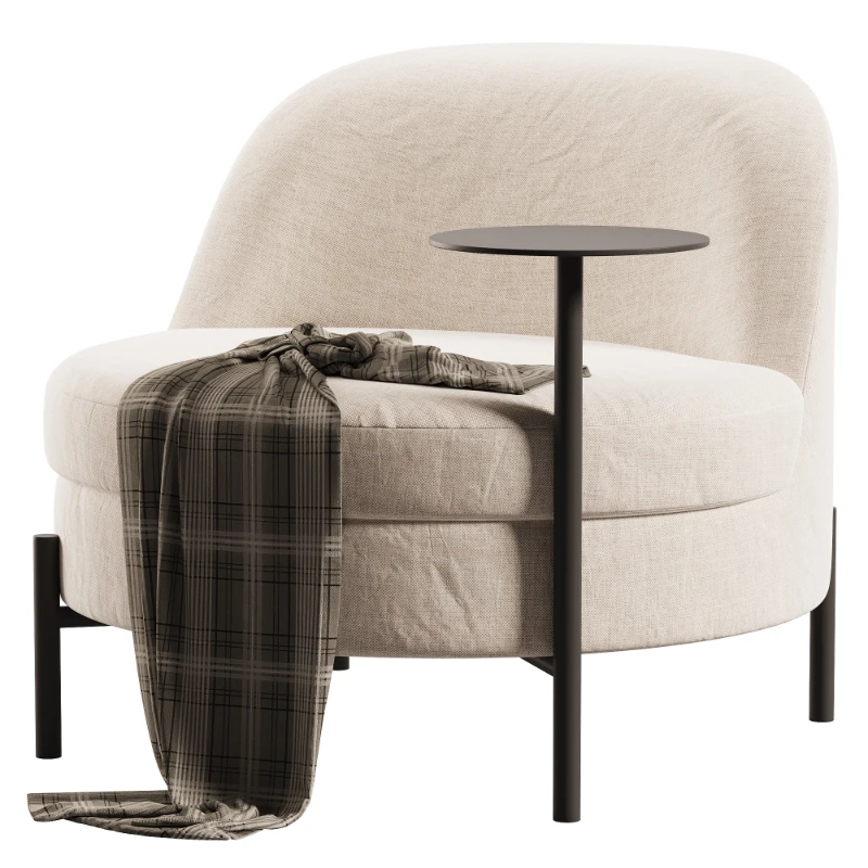 Mazie Accent Chair in Ivory Boucle Image 4