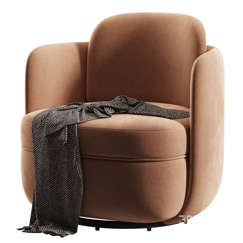 Wolfie Velvet Swivel Chair Image 4