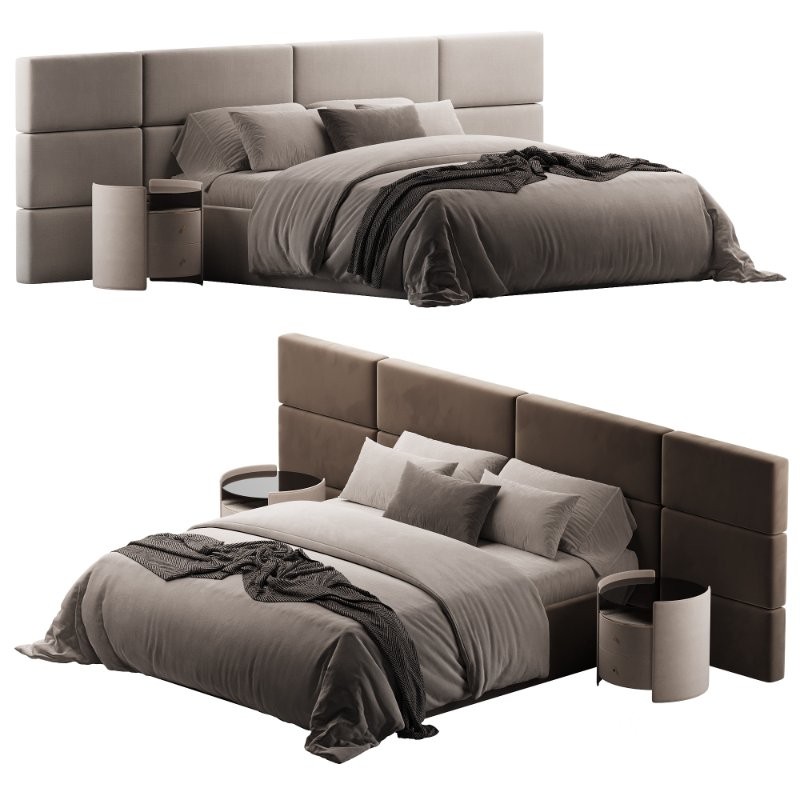 William Bed Gray Image 2