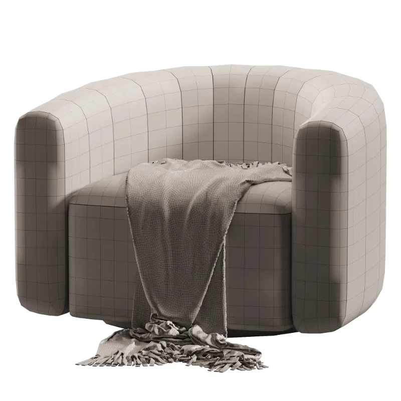 Fitz Channeled Green Velvet Swivel Chair Image 7