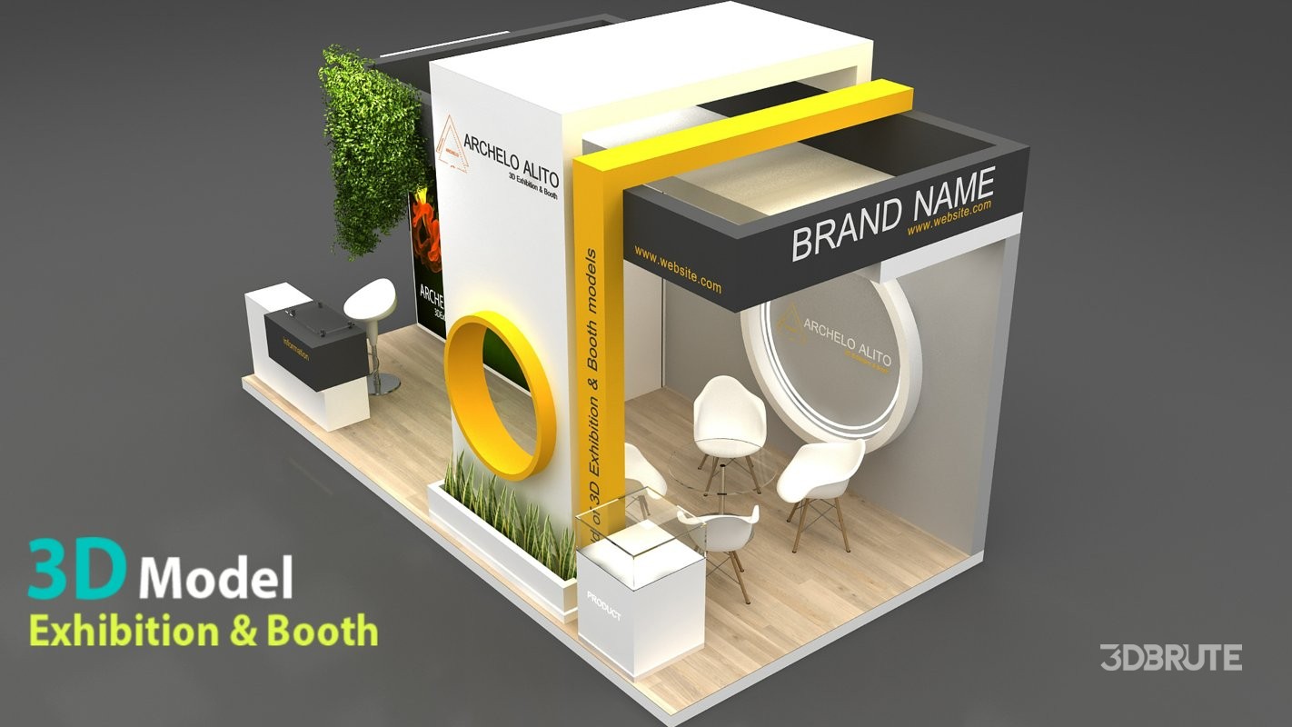 Exhibition Booth 3D Model Image 2