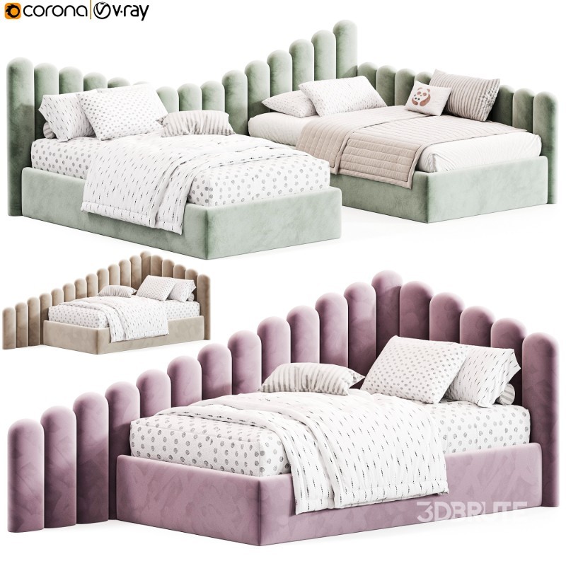 Corner bed Savoyardi kids backrest ladder By Sensorsleep Image 3